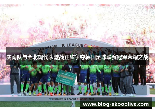庆南队与全北现代队激战正酣争夺韩国足球联赛冠军荣耀之战